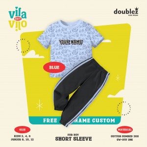 PO VILA VILO SET (PENDEK KIDS)  BY DOUBLEZ