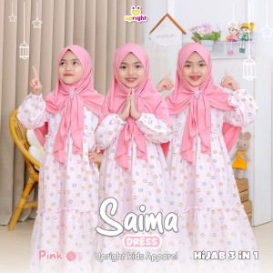 PO SAIMA GAMIS SET HIJAB INSTAN SEGITIGA BY UPRIGHT KIDS APPAREL