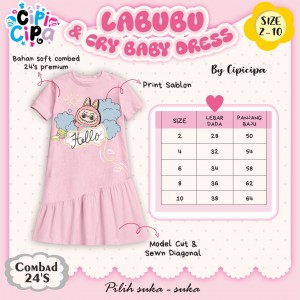 PO LABUBU & CRYBABY DRESS BY CIPI CIPA