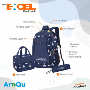 EXCEL BACKPACK 3IN1 by AroQu