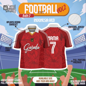 FOOTBALL SERIES CUSTOM NAMA DAN NO PUNGGUNG (KIDS) BY VITTO EXPLORE