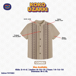 PO KOKO DZAKKI LENGAN PENDEK BY HONESTKIDS