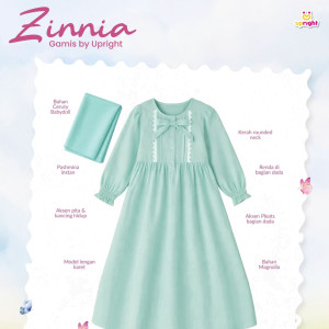 PO ZINNIA GAMIS SET HIJAB BY UPRIGHT