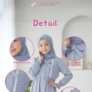 PO ZINNIA GAMIS SET HIJAB BY UPRIGHT
