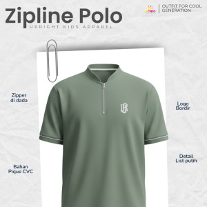 PO TSHIRT  POLO ZIPLINE BY UPRIGHT