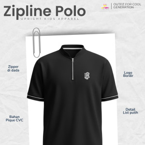 PO TSHIRT  POLO ZIPLINE BY UPRIGHT