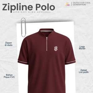 PO TSHIRT  POLO ZIPLINE BY UPRIGHT