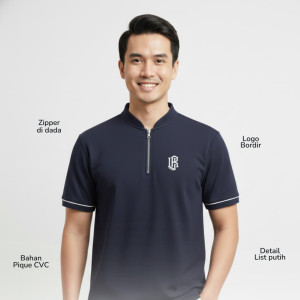 PO TSHIRT  POLO ZIPLINE BY UPRIGHT