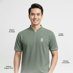 PO TSHIRT  POLO ZIPLINE BY UPRIGHT