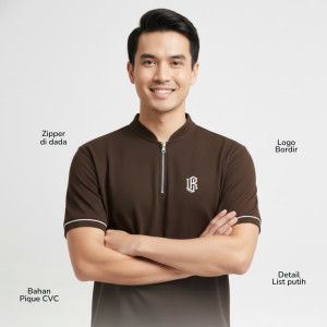 PO TSHIRT  POLO ZIPLINE BY UPRIGHT