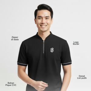 PO TSHIRT  POLO ZIPLINE BY UPRIGHT