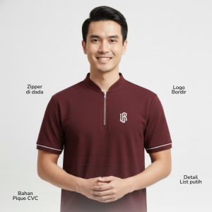 PO TSHIRT  POLO ZIPLINE BY UPRIGHT