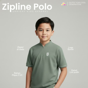 PO TSHIRT  POLO ZIPLINE BY UPRIGHT