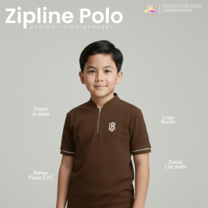 PO TSHIRT  POLO ZIPLINE BY UPRIGHT