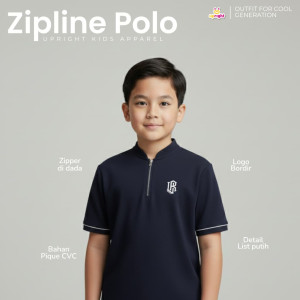 PO TSHIRT  POLO ZIPLINE BY UPRIGHT