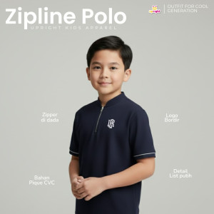 PO TSHIRT  POLO ZIPLINE BY UPRIGHT