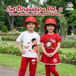 PO SET DIRGANTARA FREE BUCKET HAT CUSTOME NAME VOL 2 BY CIRCLE.IN