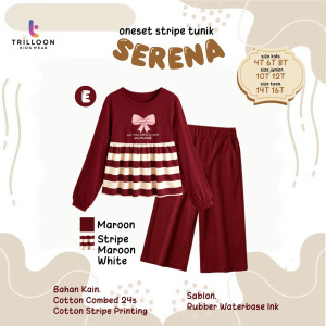 PO ONESET STRIPE TUNIK SERENA BY TRILOON