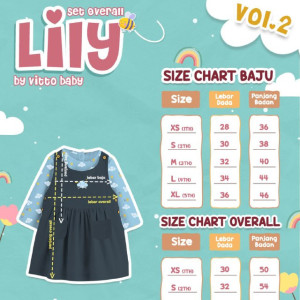 PO SET OVERALL LILY VOL 2 BY VITTO BABY