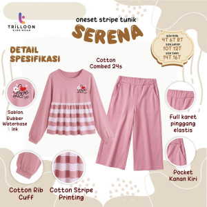 PO ONESET STRIPE TUNIK SERENA BY TRILOON