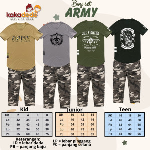 PO BOY SET ARMY (KIDS) BY KAKADEDE