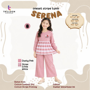 PO ONESET STRIPE TUNIK SERENA BY TRILOON