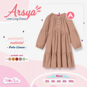ARSYA LINEN LONG DRESS BY FLOW KIDS