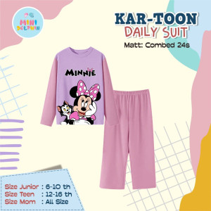 PO KARTOON DAILY SUIT PANJANG (JUN TEEN) BY MINI DOLPHIN