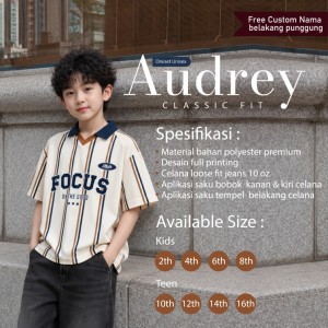 PO ONESET JERSEY AUDREY SPORTY CUSTOM NAMA BY MASTER KIDDOS