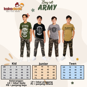 PO BOY SET ARMY (KIDS) BY KAKADEDE