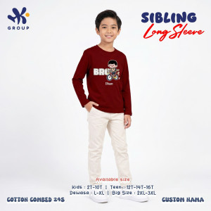 PO SIBLING TSHIRT CUSTOM NAME LENGAN PANJANG BY HK GROUP