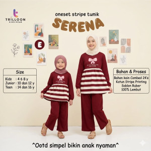 PO ONESET STRIPE TUNIK SERENA BY TRILOON