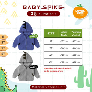 PO BABY SPIKE 3D ZIPPER KNIT BY LOYAL KIDS