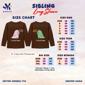 PO SIBLING TSHIRT CUSTOM NAME LENGAN PANJANG BY HK GROUP