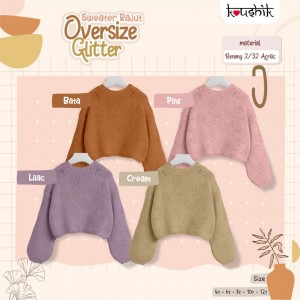 OVERSIZE GLITER SWEATER RAJUT