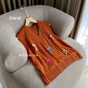 FAST PO FARRA VEST KNIT CARDIGAN