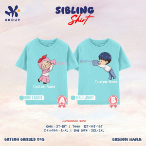 PO SIBLING TSHIRT CUSTOM NAME LENGAN PENDEK BY HK GROUP