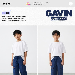 PO GAVIN JEANS CARGO BY UPRIGHT