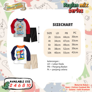 PO SET CARGO REGLAN MIX SERIES BY SILVER KIDS