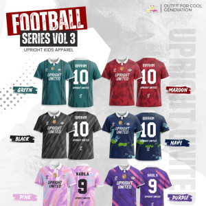 PO FOOTBALL SERIES TSHIRT VOL 3 CUSTOM NAME DAN NO PUNGGUNG BY UPRIGHT