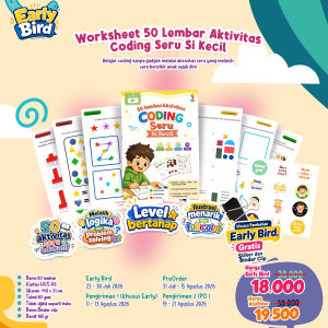 PO WORKSHEET 50 LEMBAR AKTIVITAS CODING SERU SI KECIL