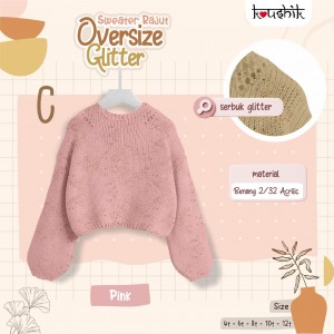 OVERSIZE GLITER SWEATER RAJUT