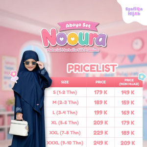 PO ABAYA SET NOURA BY SYAFIQA HIJAB