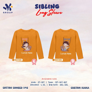 PO SIBLING TSHIRT CUSTOM NAME LENGAN PANJANG BY HK GROUP