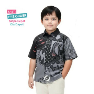 FAST PO AZKA KEMEJA BATIK PENDEK ANAK 