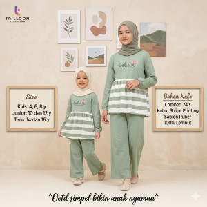 PO ONESET STRIPE TUNIK SERENA BY TRILOON