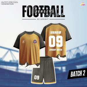 BATCH 2 JERSEY FOOTBAAL SET CUSTOM NAME DAN NOMOR PUNGGUNG BY UPRIGHT